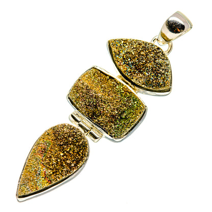 Spectro Pyrite Druzy Pendants handcrafted by Ana Silver Co - PD748153