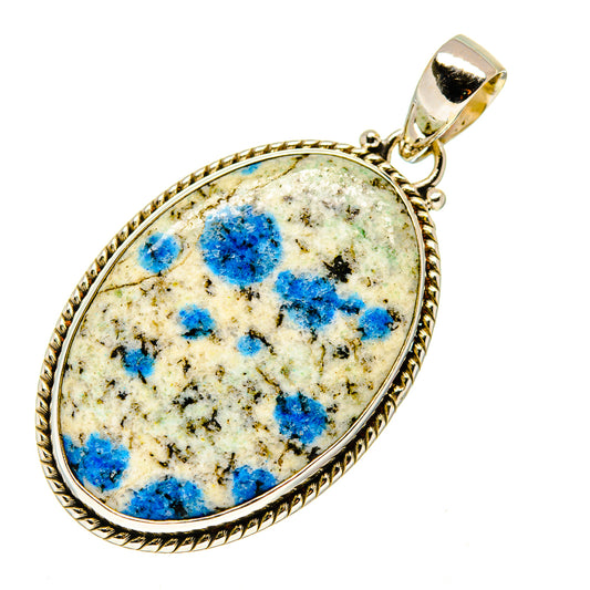 K2 Blue Azurite Pendants handcrafted by Ana Silver Co - PD748258