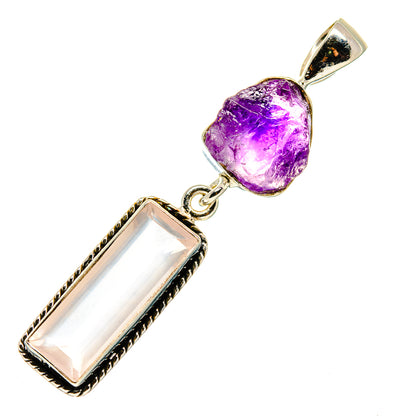 Rose Quartz Pendants handcrafted by Ana Silver Co - PD748402