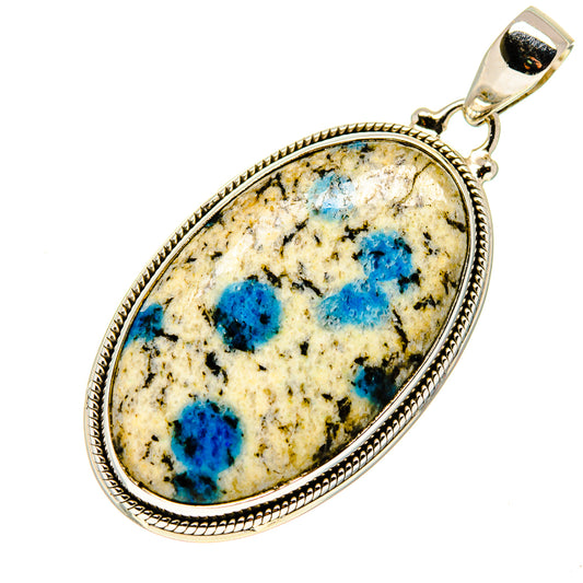 K2 Blue Azurite Pendants handcrafted by Ana Silver Co - PD748444