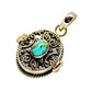 Blue Copper Composite Turquoise Pendants handcrafted by Ana Silver Co - PD748457
