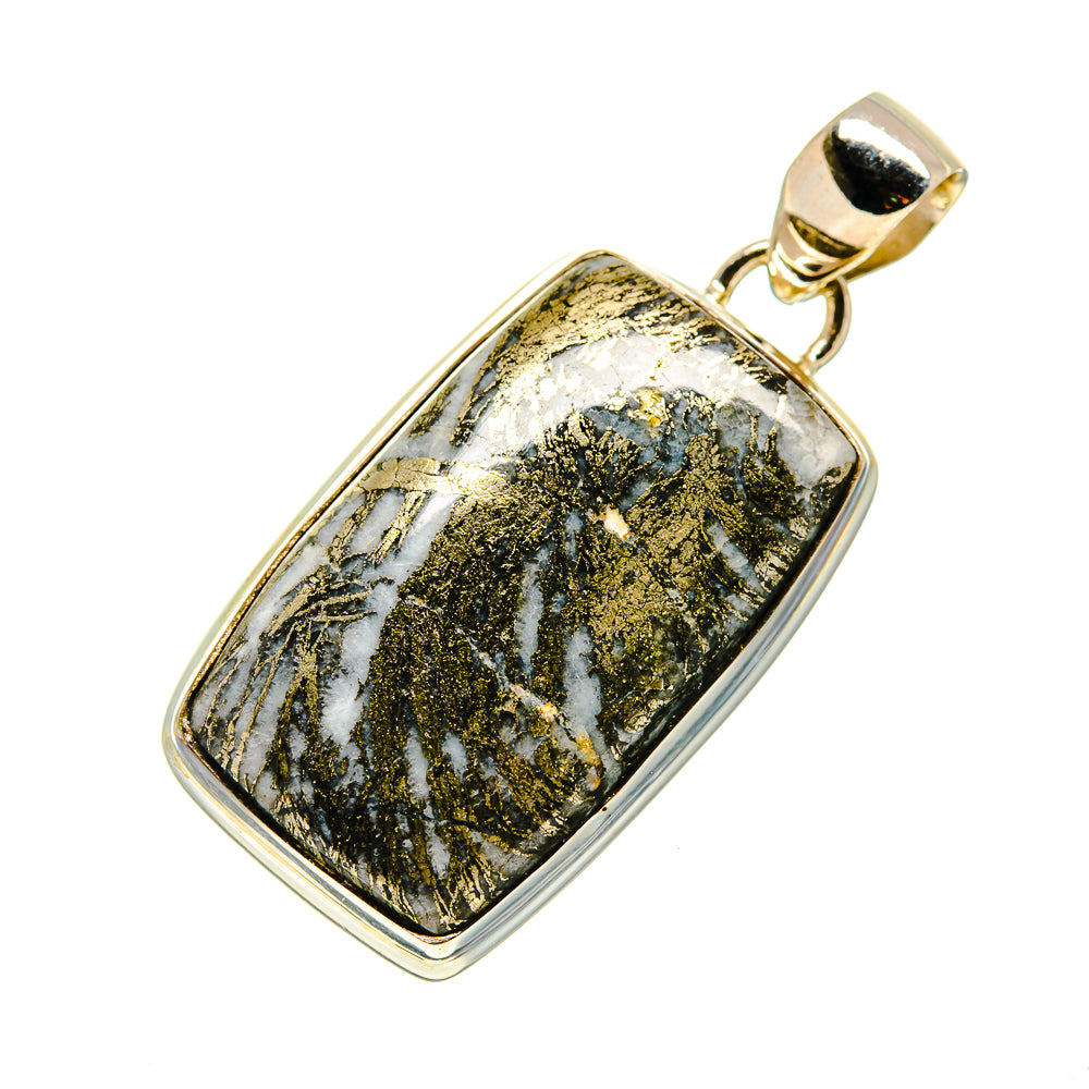 Pyrite Agate Pendants handcrafted by Ana Silver Co - PD748477