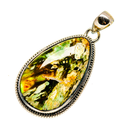 Australian Green Opal Pendants handcrafted by Ana Silver Co - PD748629