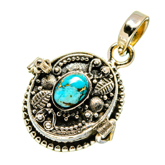 Blue Copper Composite Turquoise Pendants handcrafted by Ana Silver Co - PD748799
