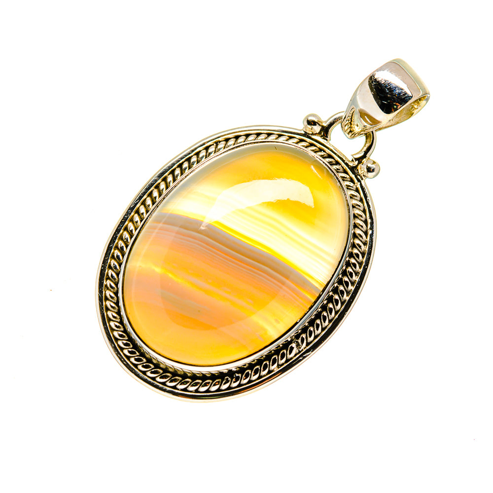 Botswana Agate Pendants handcrafted by Ana Silver Co - PD748928 - Photo 2