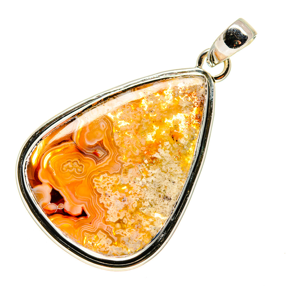 Laguna Lace Agate Pendants handcrafted by Ana Silver Co - PD748956