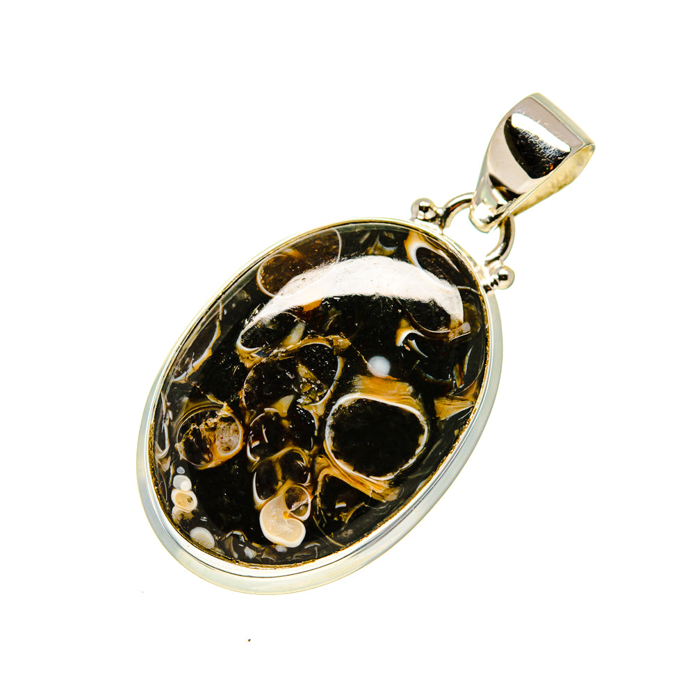 Turritella Agate Pendants handcrafted by Ana Silver Co - PD749065