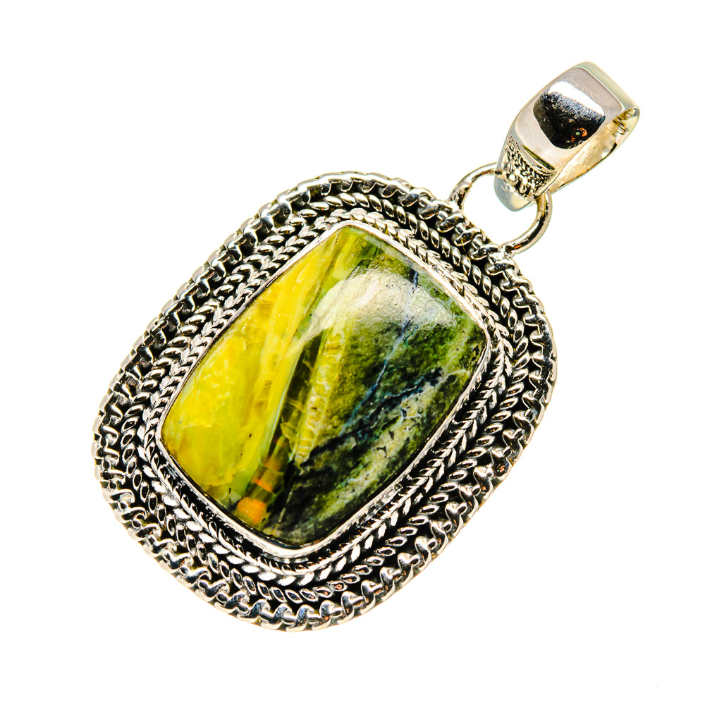 African Green Opal Pendants handcrafted by Ana Silver Co - PD749082