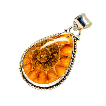 Ammonite Fossil Pendants handcrafted by Ana Silver Co - PD749101
