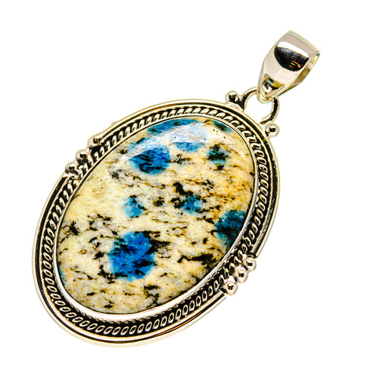 K2 Blue Azurite Pendants handcrafted by Ana Silver Co - PD749123