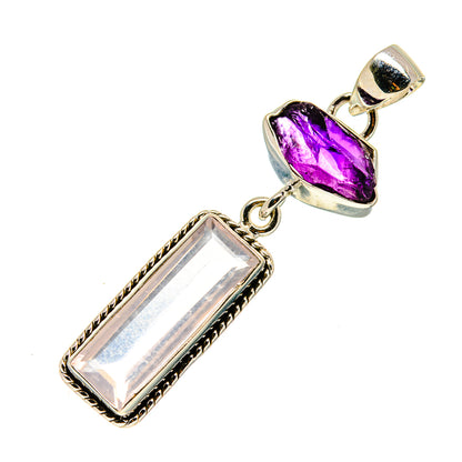 Rose Quartz Pendants handcrafted by Ana Silver Co - PD749138