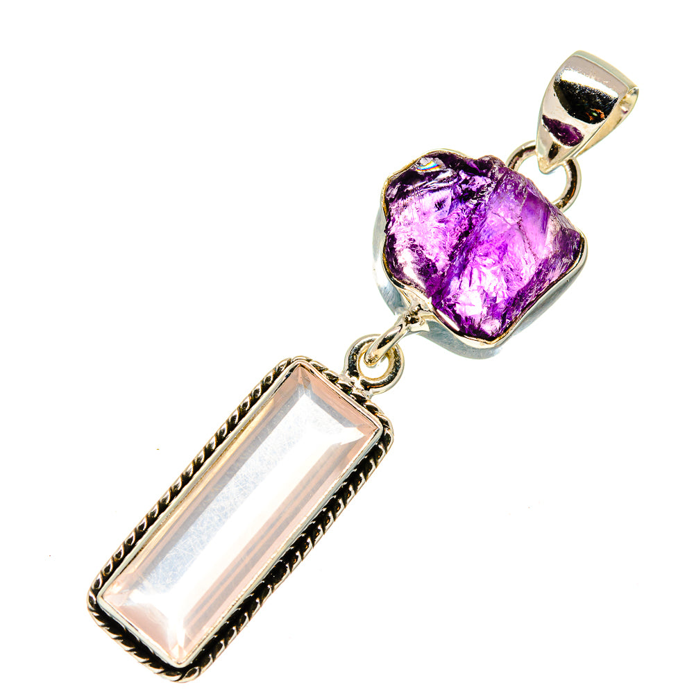 Rose Quartz Pendants handcrafted by Ana Silver Co - PD749139