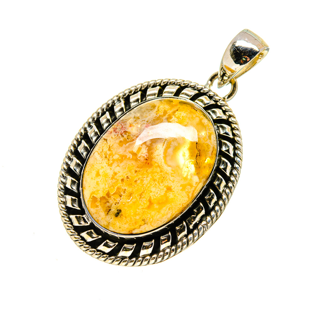 Plume Agate Pendants handcrafted by Ana Silver Co - PD749141