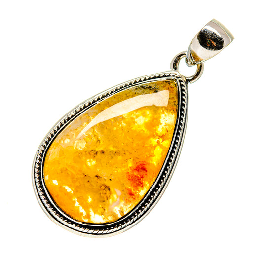 Plume Agate Pendants handcrafted by Ana Silver Co - PD749250