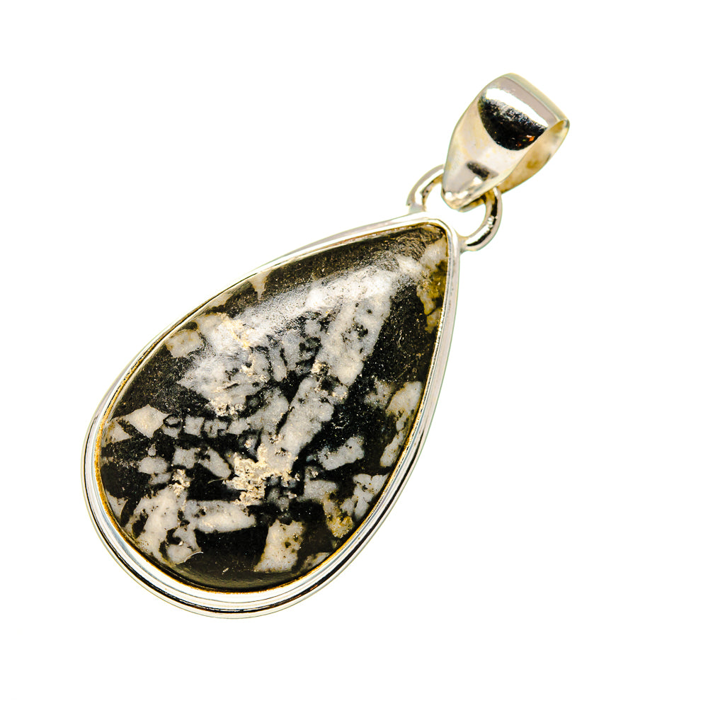 Chrysanthemum Stone Pendants handcrafted by Ana Silver Co - PD749272