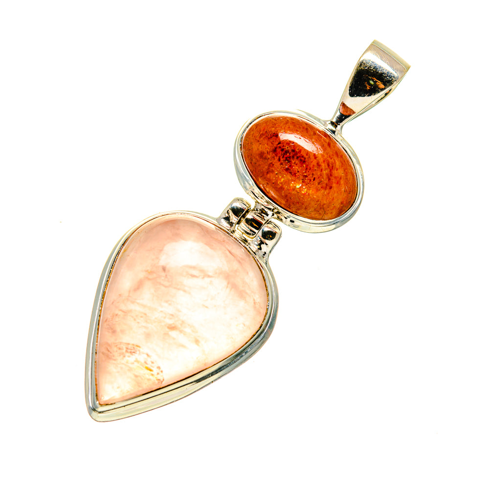 Rose Quartz Pendants handcrafted by Ana Silver Co - PD749470