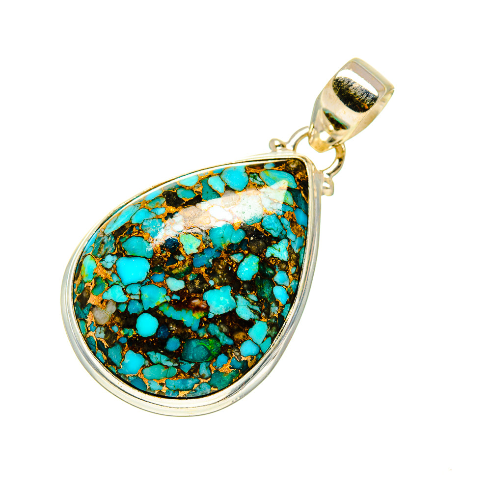 Blue Copper Composite Turquoise Pendants handcrafted by Ana Silver Co - PD749720