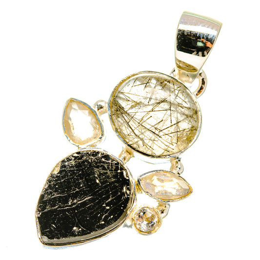 Black Tourmaline Pendants handcrafted by Ana Silver Co - PD7498
