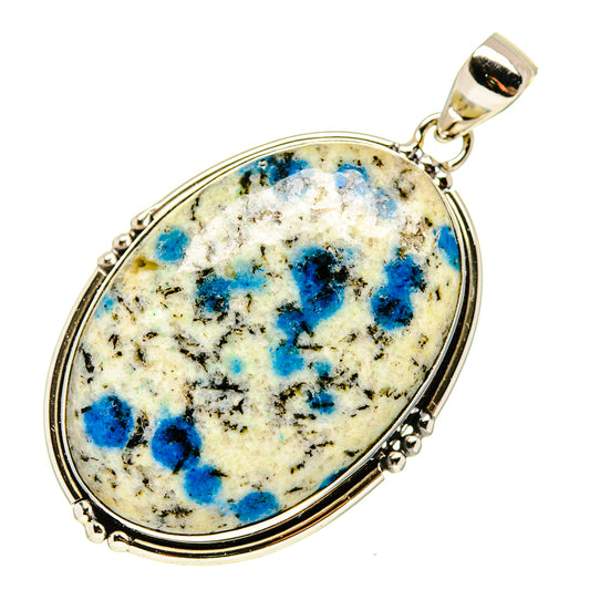 K2 Blue Azurite Pendants handcrafted by Ana Silver Co - PD750009