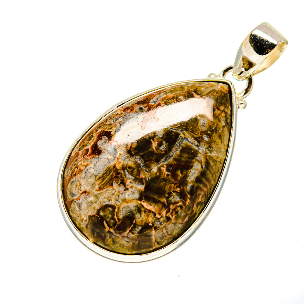 Mushroom Rhyolite Pendants handcrafted by Ana Silver Co - PD750023