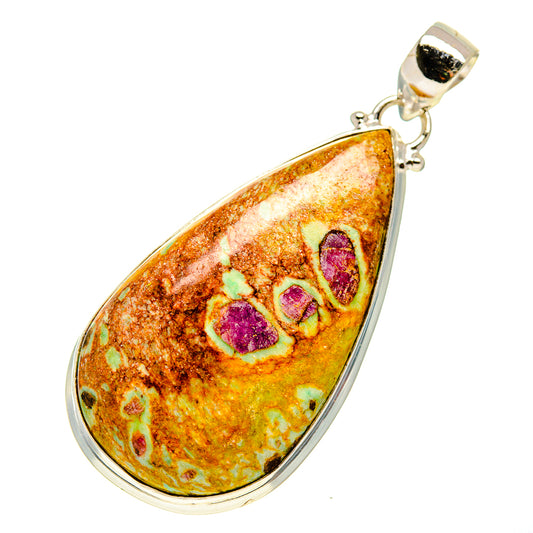 Ruby Fuchsite Pendants handcrafted by Ana Silver Co - PD750039