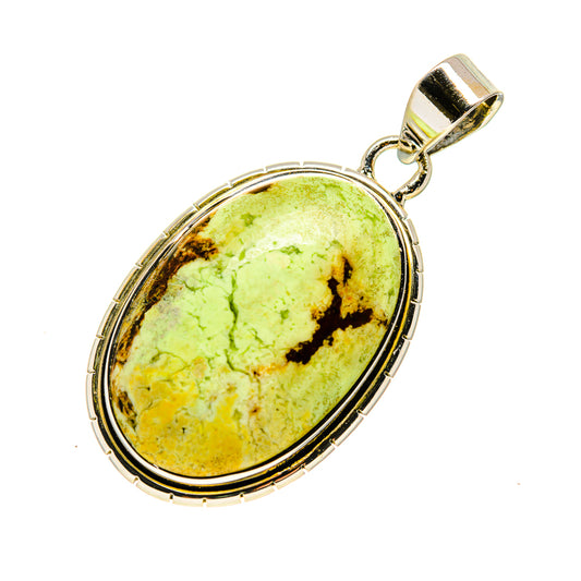 Lemon Chrysoprase Pendants handcrafted by Ana Silver Co - PD750364