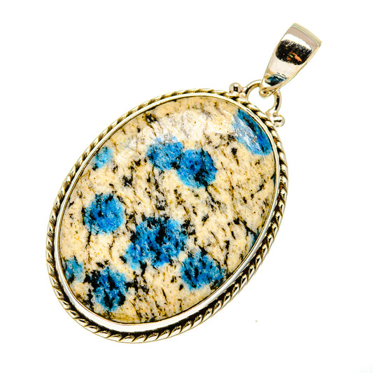 K2 Blue Azurite Pendants handcrafted by Ana Silver Co - PD750398