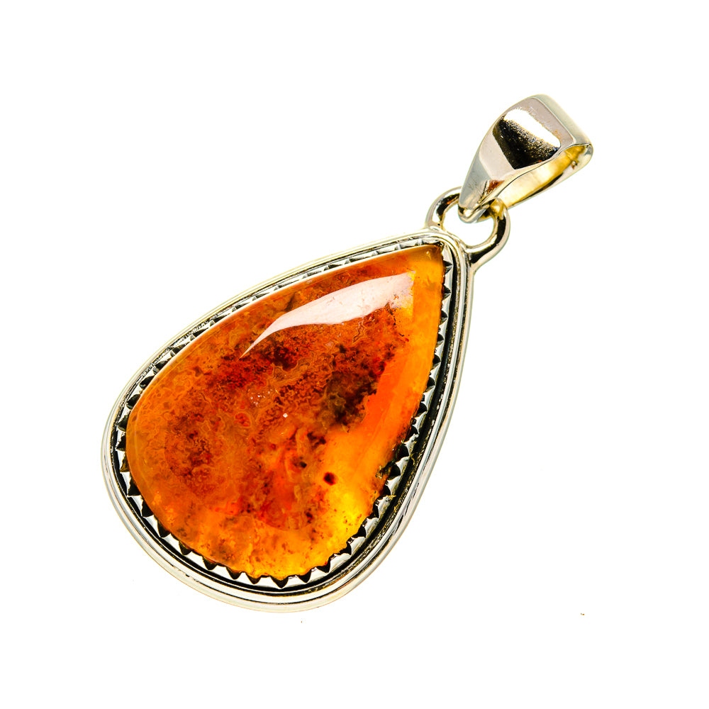 Orange Agate Pendants handcrafted by Ana Silver Co - PD750435