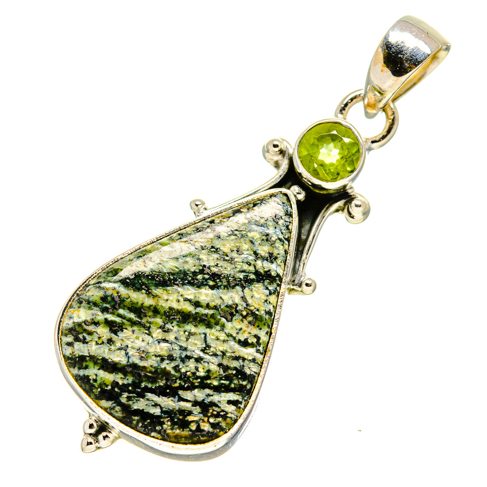 Green Vein Jasper Pendants handcrafted by Ana Silver Co - PD750473