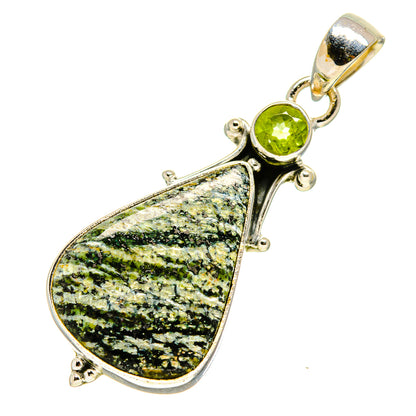 Green Vein Jasper Pendants handcrafted by Ana Silver Co - PD750473