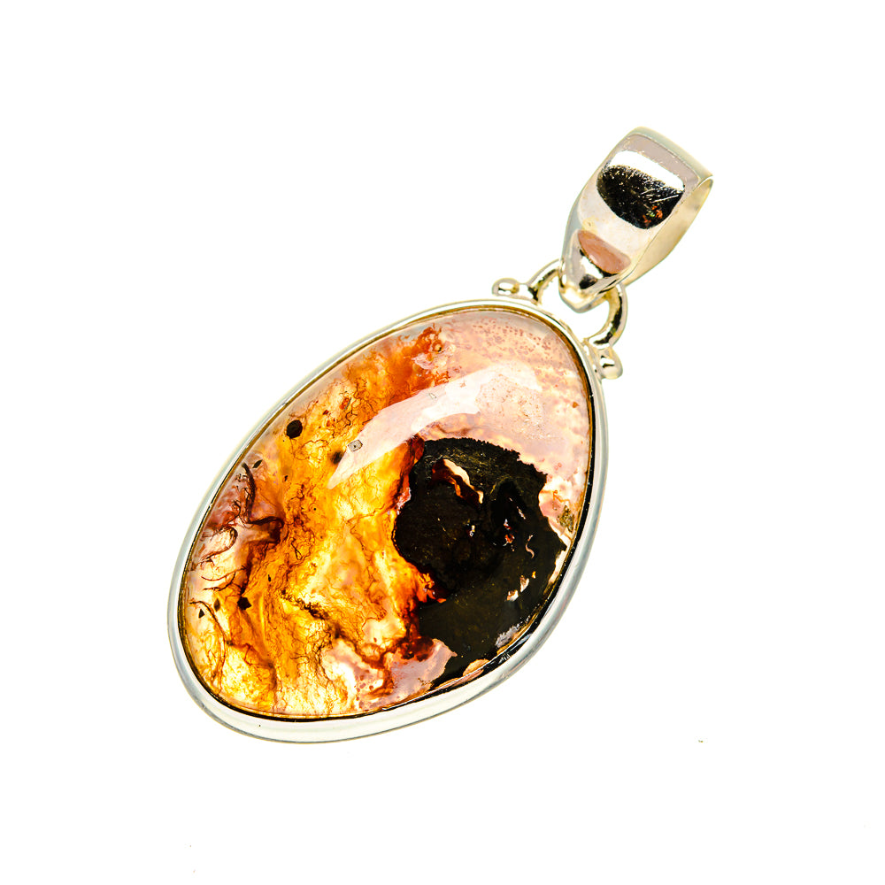 Plume Agate Pendants handcrafted by Ana Silver Co - PD750504 - Photo 2