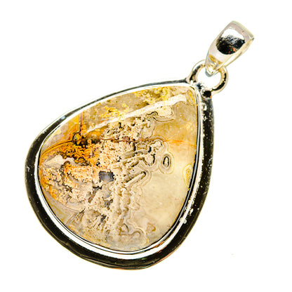 Laguna Lace Agate Pendants handcrafted by Ana Silver Co - PD750541