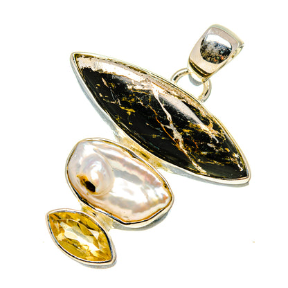 Black Agate Pendants handcrafted by Ana Silver Co - PD750627