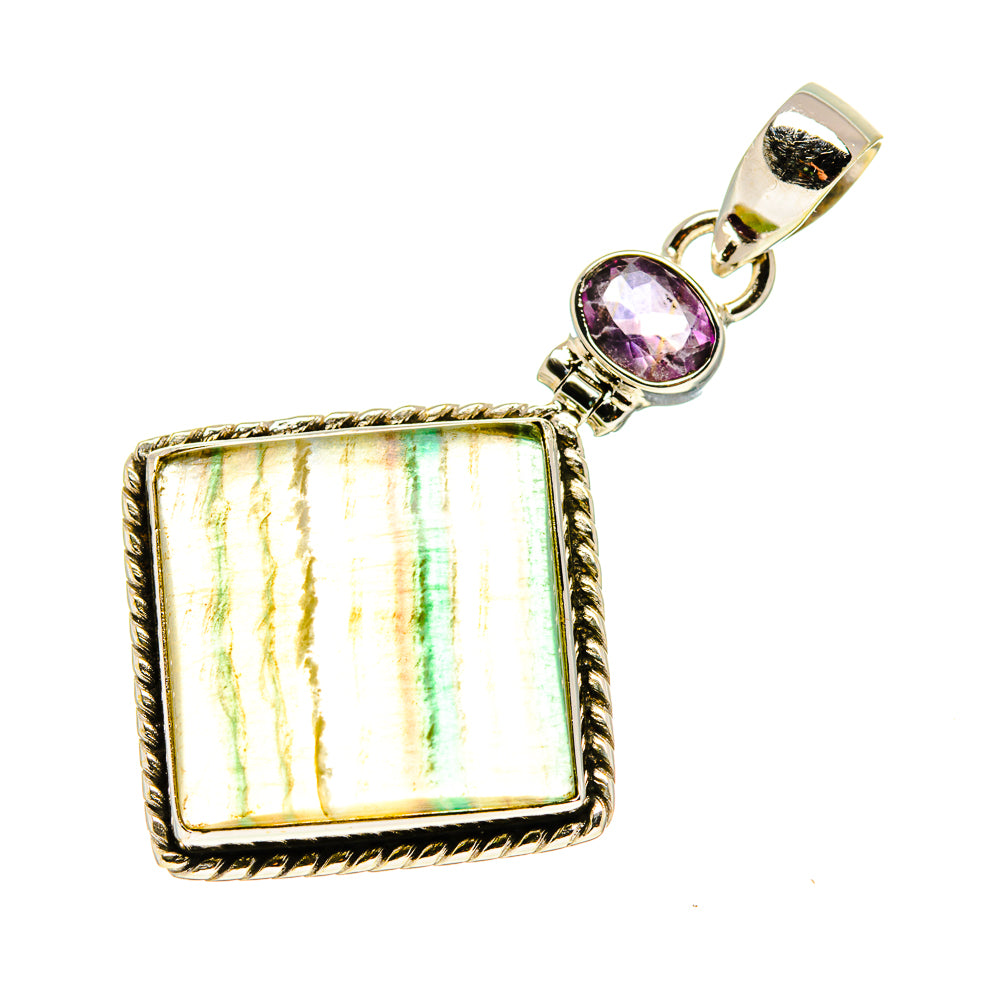 Green Fluorite Pendants handcrafted by Ana Silver Co - PD750891