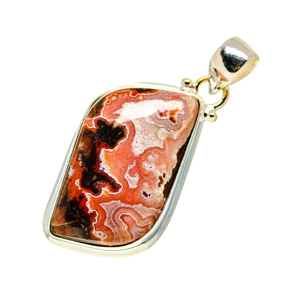 Crazy Lace Agate Pendants handcrafted by Ana Silver Co - PD751250