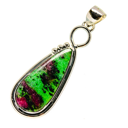 Ruby Zoisite Pendants handcrafted by Ana Silver Co - PD751287