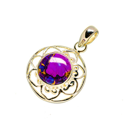 Purple Copper Composite Turquoise Pendants handcrafted by Ana Silver Co - PD751357