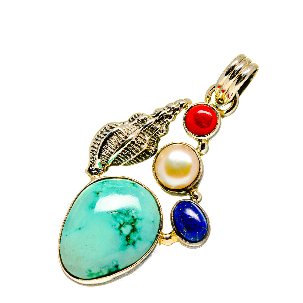 Tibetan Turquoise Pendants handcrafted by Ana Silver Co - PD751370