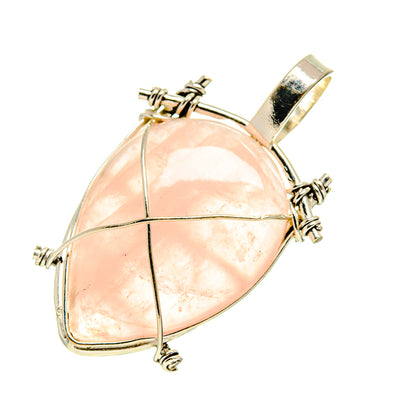 Rose Quartz Pendants handcrafted by Ana Silver Co - PD751473