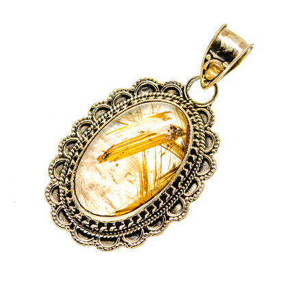 Rutilated Quartz Pendants handcrafted by Ana Silver Co - PD751499