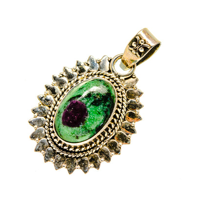 Ruby Zoisite Pendants handcrafted by Ana Silver Co - PD751521