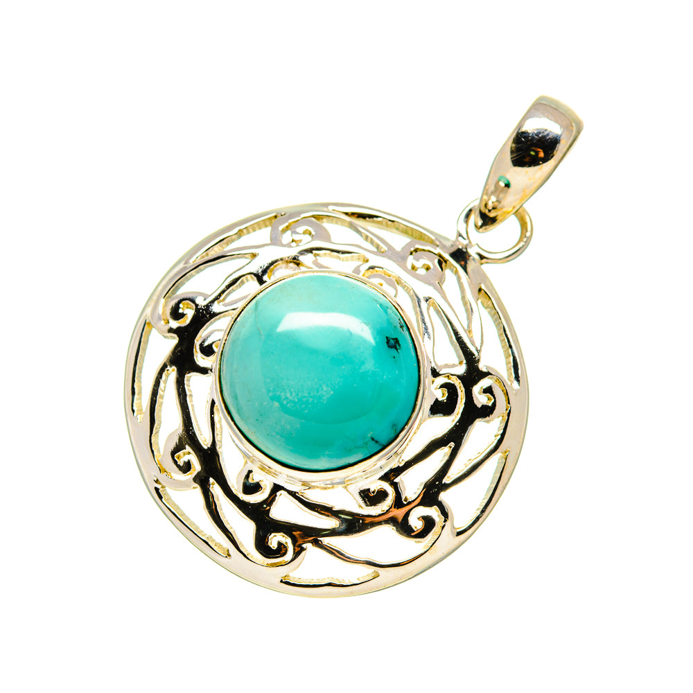 Tibetan Turquoise Pendants handcrafted by Ana Silver Co - PD751524