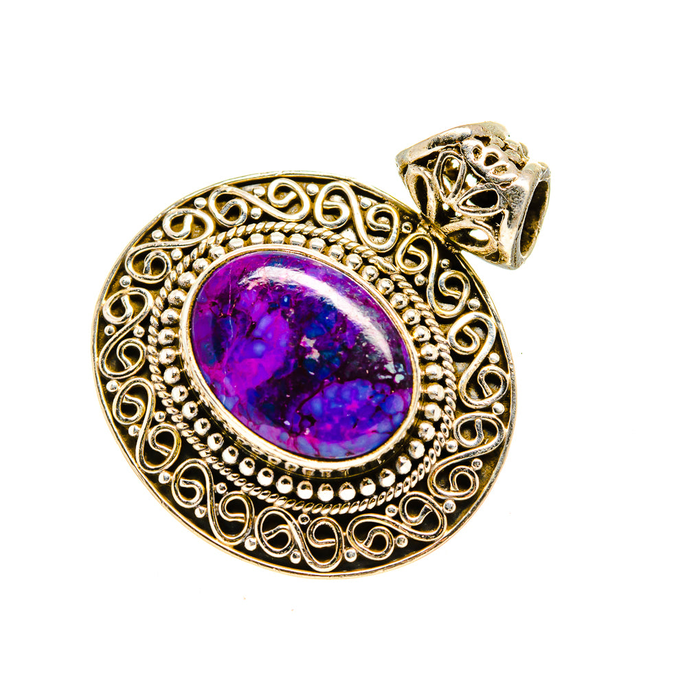 Purple Copper Composite Turquoise Pendants handcrafted by Ana Silver Co - PD751534