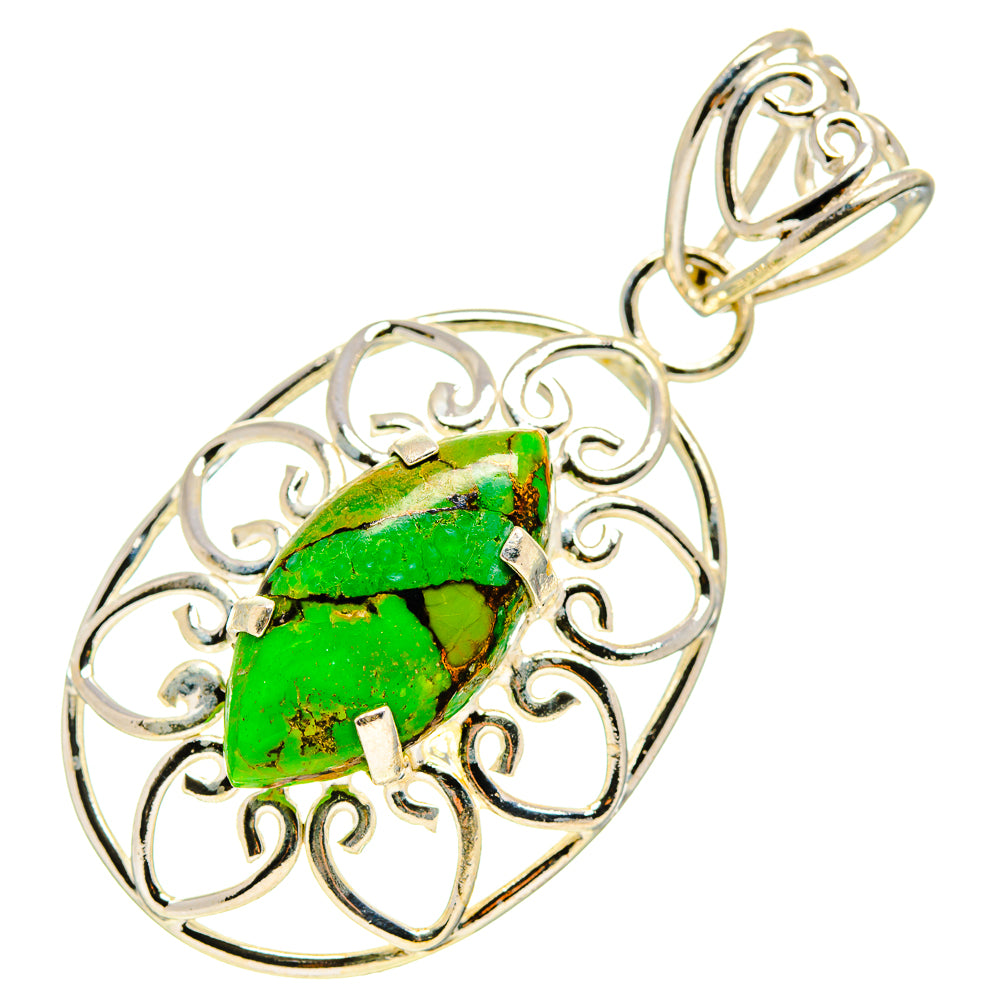 Green Copper Composite Turquoise Pendants handcrafted by Ana Silver Co - PD751555