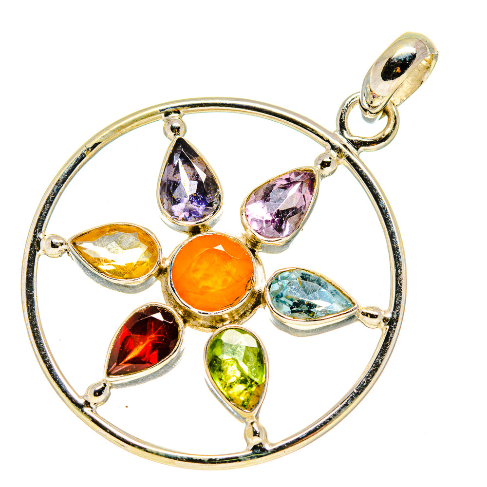 Multi-Stone Chakra Pendants handcrafted by Ana Silver Co - PD751577