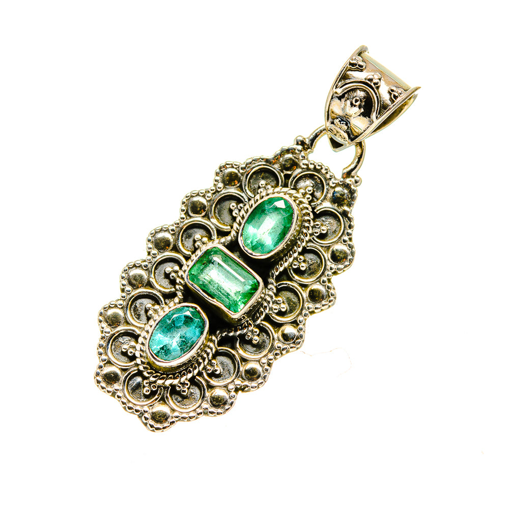 Zambian Emerald Pendants handcrafted by Ana Silver Co - PD751604