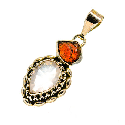 Rose Quartz Pendants handcrafted by Ana Silver Co - PD751611