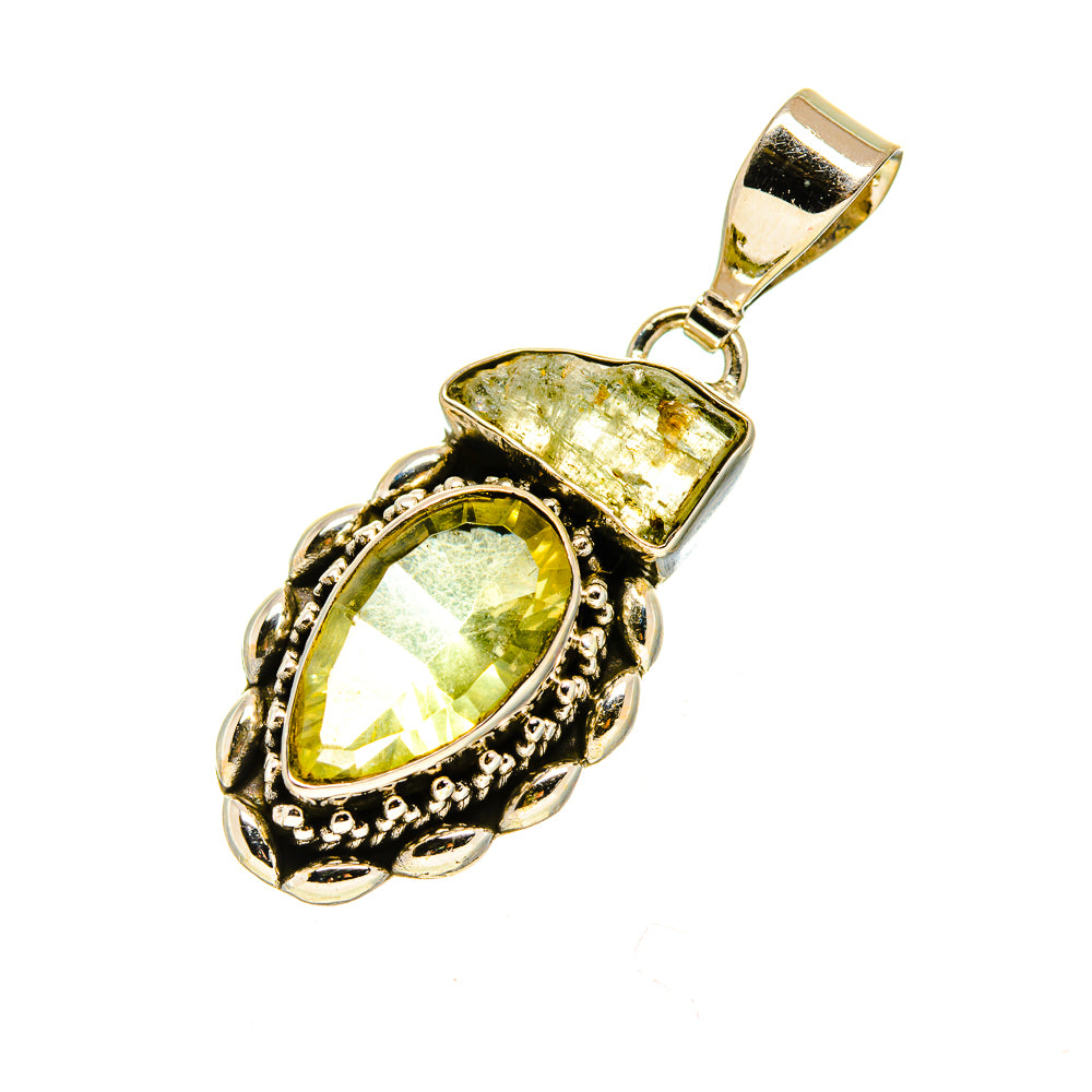 Yellow Quartz Pendants handcrafted by Ana Silver Co - PD751612