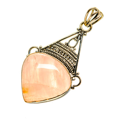 Rose Quartz Pendants handcrafted by Ana Silver Co - PD751617