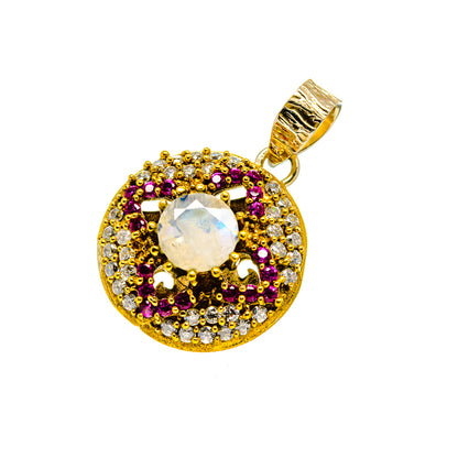 Rainbow Moonstone Pendants handcrafted by Ana Silver Co - PD751648
